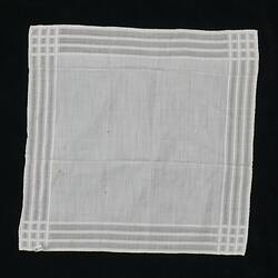 Handkerchief - Fine White Woven Cotton, Dorothea Dunzinger