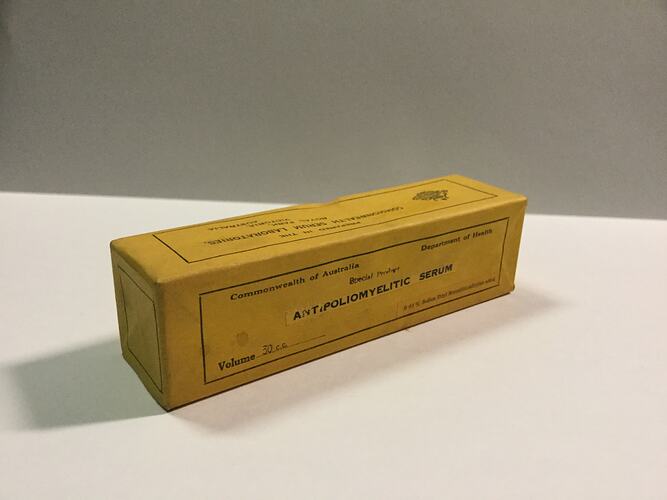 Yellow rectangular box with black printing.