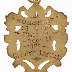 Medal - Scottish Dancing Prize, Sunshine, 1932 AD