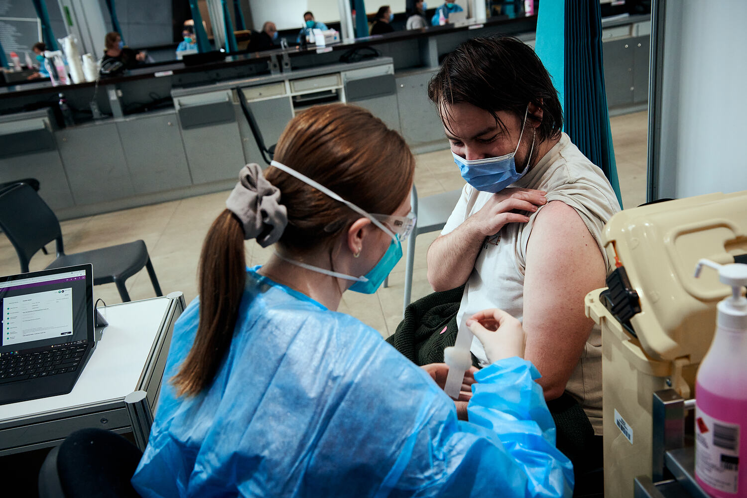 Digital Photograph Andrew postVaccination, St Vincent's Vaccination