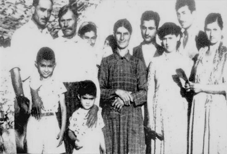 Efstathia Spiropoulos, Her Parents & Siblings, Flessiada, Greece, circa 1955