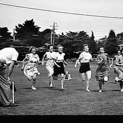 Photograph - H.V. McKay Massey Harris, Married Ladies Race at Company Picnic, Frankston, Victoria, 25 Feb 1950