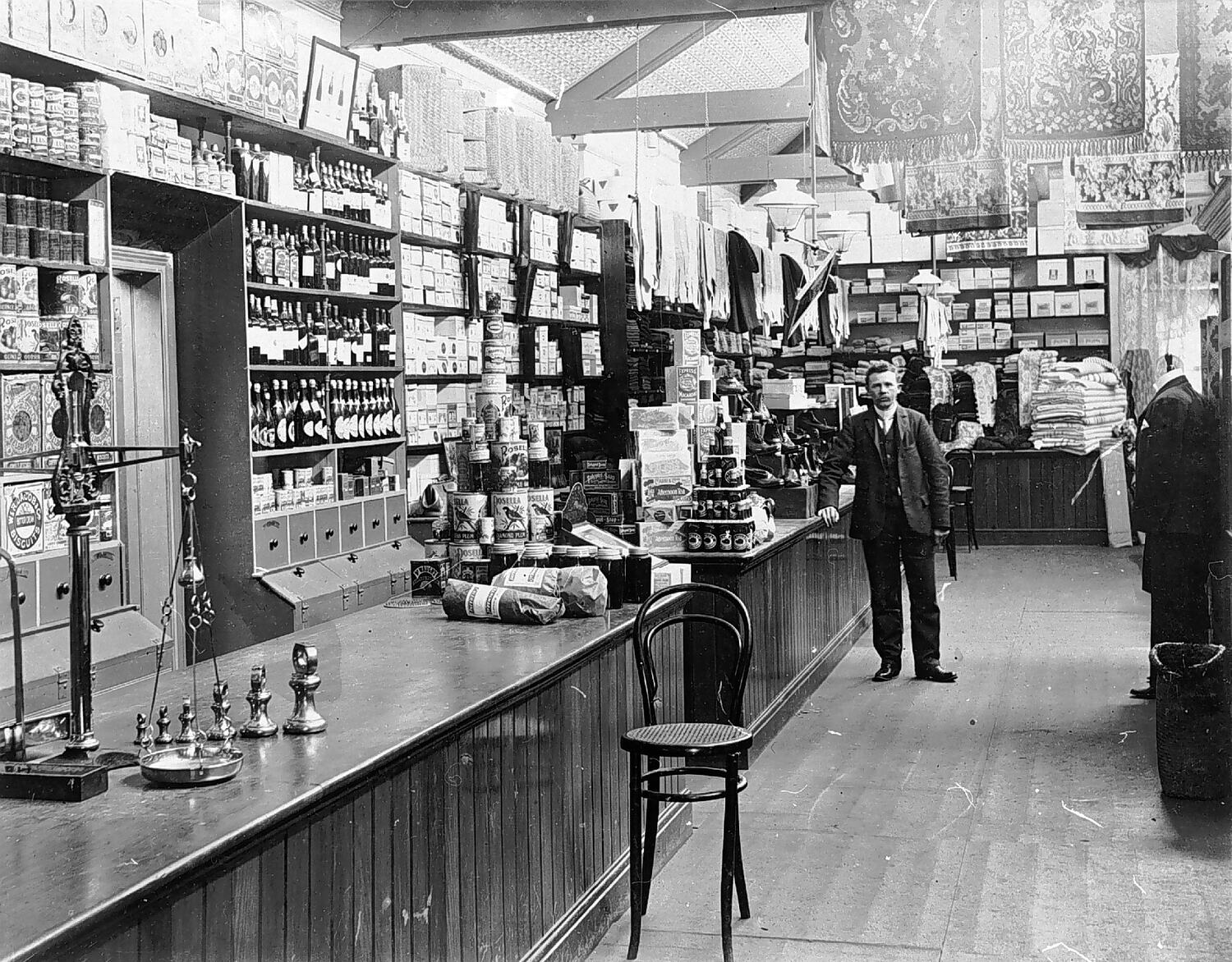 Negative - J.W. Trangmar General Store, Coleraine, Victoria, 1906