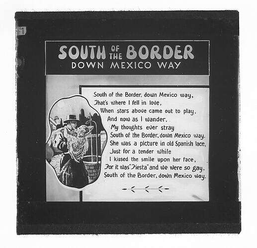 Lantern Slide - 'South of the Border'