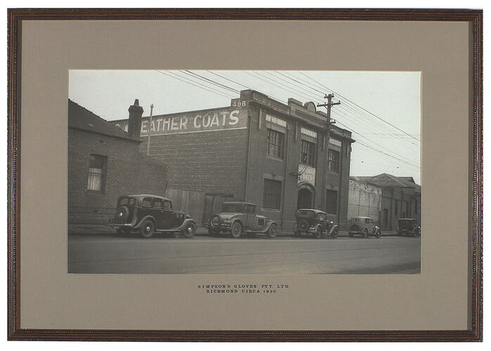 Framed Photograph - 1930 Simpson's Factory, Richmond