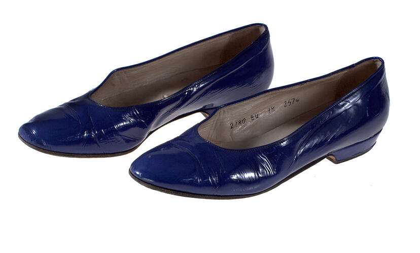 Pair of Shoes - Blue Patent Leather