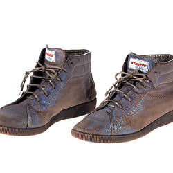 Boots - Stratos, Mirella, Lace-up, Brown & Blue Stripe