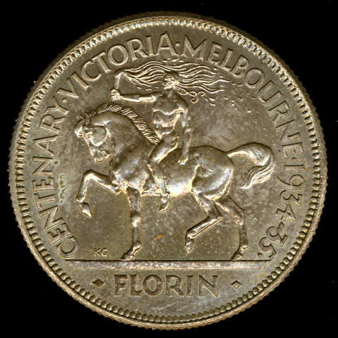 Coin - Florin (2 Shillings), Centenary of Victoria