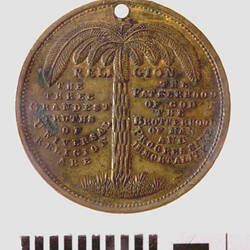 Medal - Federation of the World, Religion, Cole's Book Arcade, Victoria, Australia, circa 1885