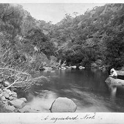 Photograph - 'A Sequestered Nook', by A.J. Campbell, Werribee Gorge, Victoria, Nov 1896