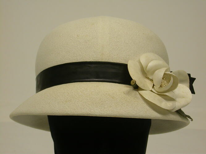 Hat - Cream Pith Helmet Style, front view