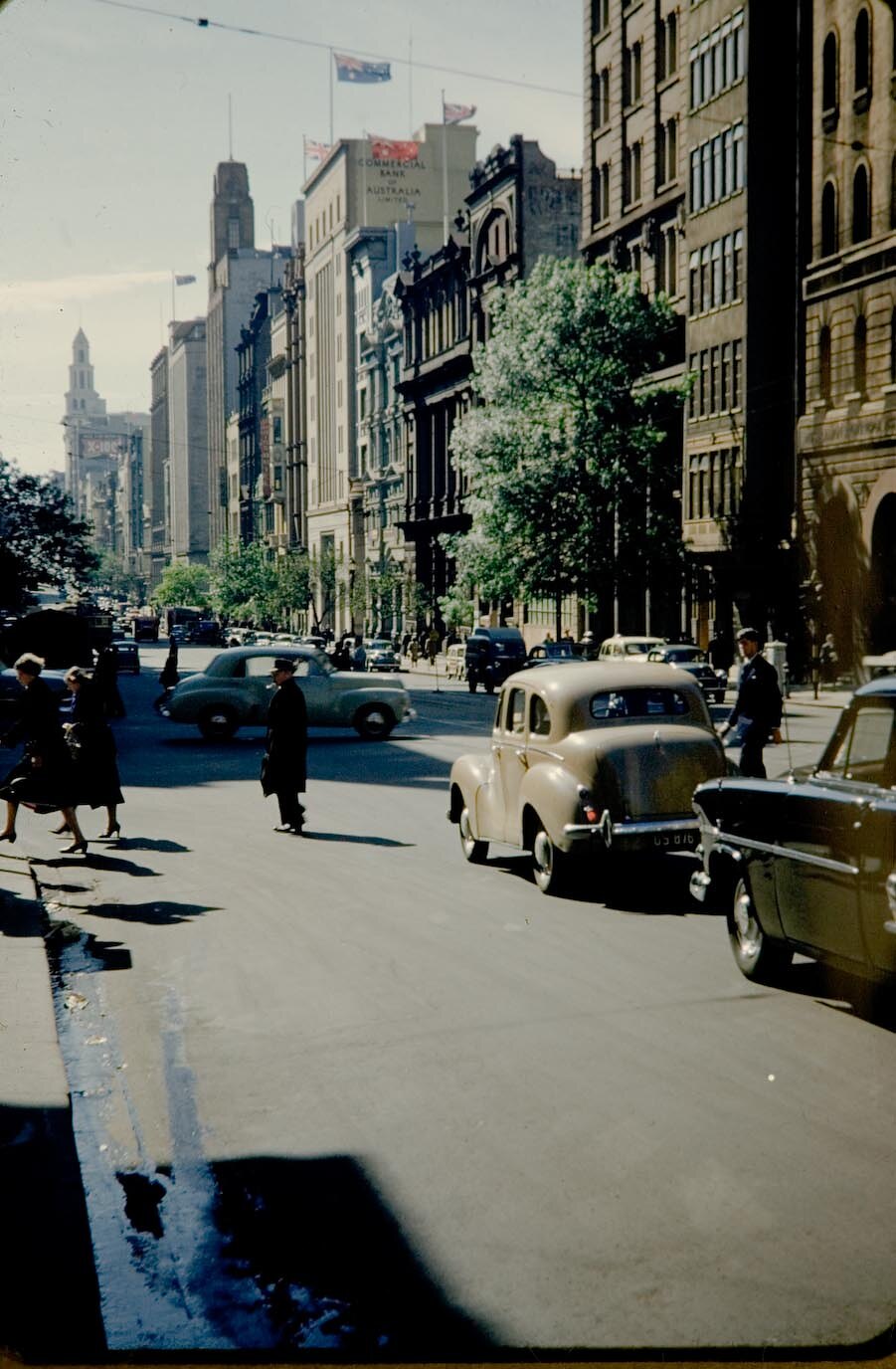 Collins Street, Melbourne, Victoria, Australia c.1960, in the city's  central business district Stock Photo - Alamy