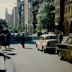 Digital Photograph - View of Collins Street, West of Elizabeth Street, Melbourne, 1960