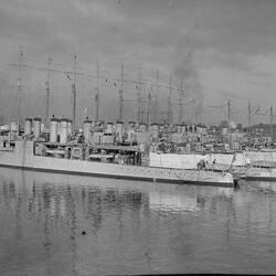 Digital Photograph - View of the American Naval Fleet, Victoria Dock, Melbourne, 1925