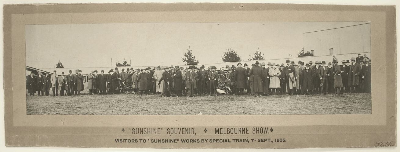 Photograph - Visitors to Sunshine Harvester Works as Part of the Melbourne Show, 7 Sep 1905