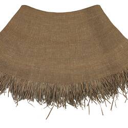 Twined mat with fringes ::