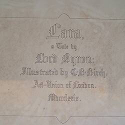 Book - 'Lara. A Tale by Lord Byron', 1879