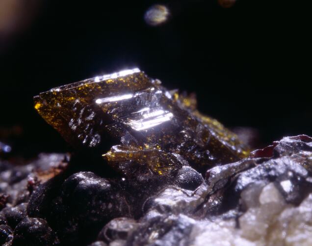 Purple crystal specimen.