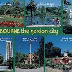 Postcard - Royal Exhibition Building, Gardens & Views of Melbourne, Nucolorvue, Melbourne, circa 1984