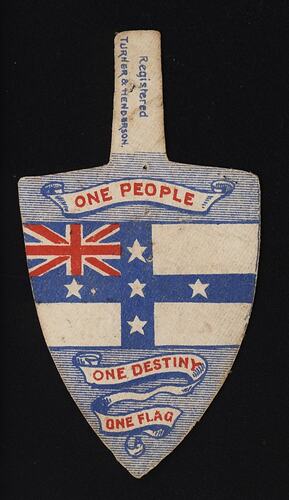 Badge - One People One Destiny One Flag, Turner & Henderson, NSW, 1899