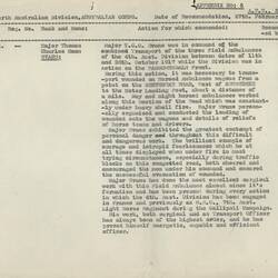Diary - World War I, 13th Australian Field Ambulance, 1916-1919