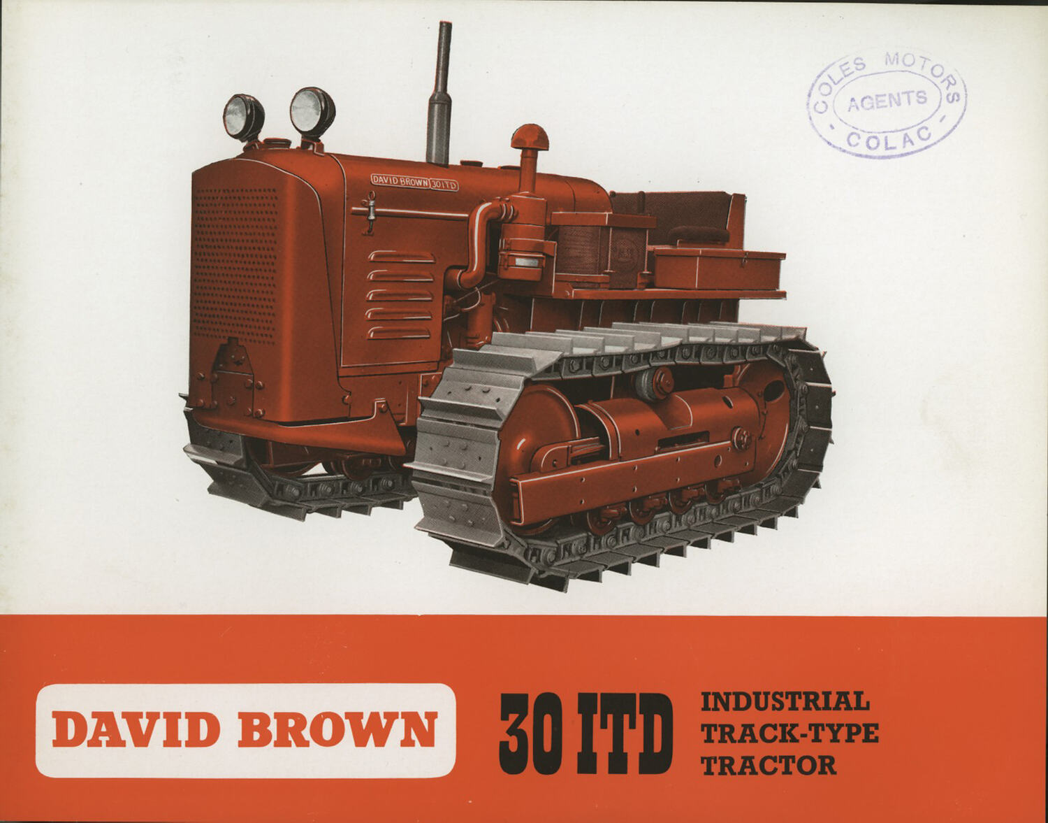 Descriptive Leaflet - David Brown, 30ITD Crawler Tractor, 1956