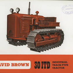 Descriptive Leaflet - David Brown, 30ITD Crawler Tractor, 1956