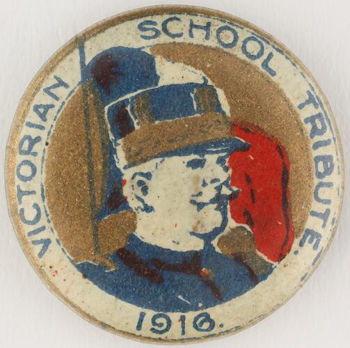 Badge - 'Victorian School Tribute', World War I, 1916