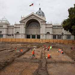 On Site During the Western Forecourt Archaeological Dig, Royal Exhibition Building, Melbourne, November 2009
