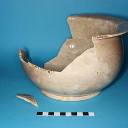 Chamber Pot - Whiteware, Unadorned, after 1805 (Fragment)