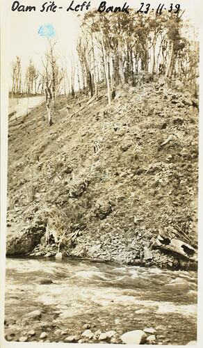 Photograph - State Electricity Commission, Left Bank of Junction Dam Site, Kiewa, Victoria, Nov 1939