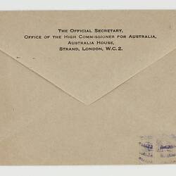 Envelope - from Commonwealth of Australia, Myerscough, 1963