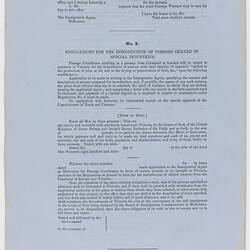 Parliamentary Paper - Emigration and Immigration, 1862-3