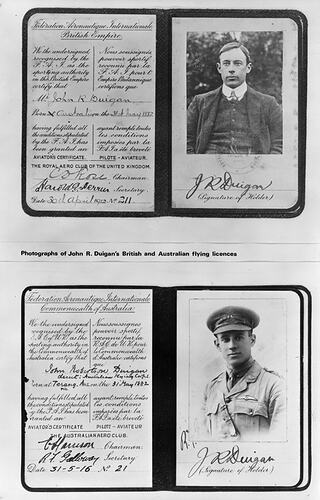Negative - J.R. Duigan, Pilot's Certificates