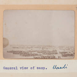Photograph - 'General View of Camp', Maadi, Egypt, Trooper G.S. Millar, World War I, 1914-1915
