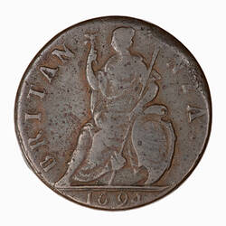 Coin - Farthing, William and Mary, Great Britain, 1694 (Reverse)
