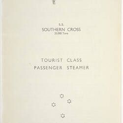 Brochure - SS Southern Cross, Shaw Savill Line, England-South Africa-Australia-NZ