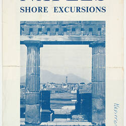 Leaflet - Thos Cook & Co, Naples Shore Excursions, 1954