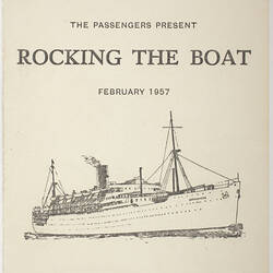 Leaflet - Rocking the Boat, SS Strathmore, P&O Lines, Feb 1957