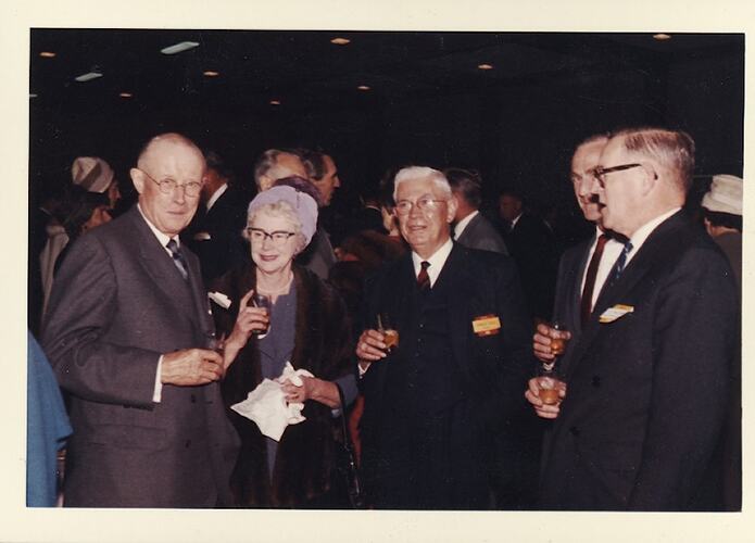 Photograph - Kodak Australasia Pty Ltd, Dr Alan Chapman with Kodak Executives, Staff amd Partners at the Reception of the Official Opening of the Kodak Factory, Coburg, 1961
