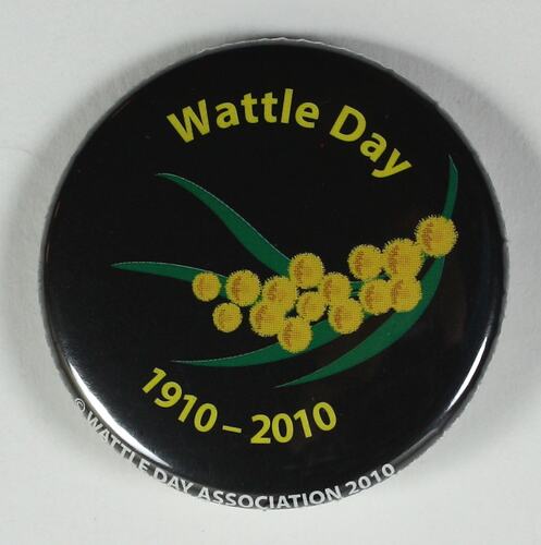 Badge - 'Wattle Day Centenary 1910-2010', Australia, 2010