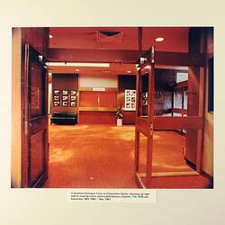 Photograph - Southern Entrance Foyer to Convention Centre, Royal Exhibition Building, Melbourne, 1981