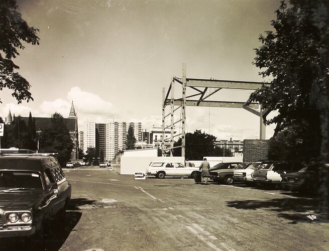 Photograph - Construction of Centennial Hall from West, Exhibition Building, Melbourne, 1979