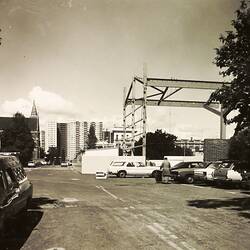 Photograph - Construction of Centennial Hall from West, Exhibition Building, Melbourne, 1979