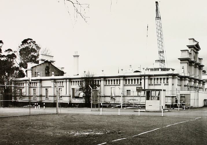 Photograph - Demolition of the Old 'Residency', Eastern Annexe, Royal Exhibition Building, Melbourne, 10 Sep 1971