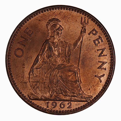 Coin - Penny, Elizabeth II, Great Britain, 1962 (Reverse)