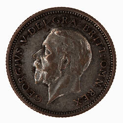 Coin - Sixpence, George V, Great Britain, 1927 (Obverse)