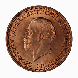 Coin - Halfpenny, George V, Great Britain, 1936 (Obverse)