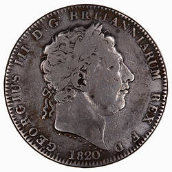 Coin - Crown, George III, Great Britain, 1820 (Obverse)