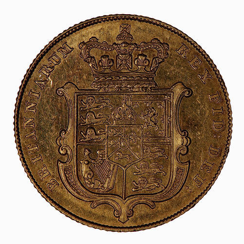 Coin - Sovereign, George IV, Great Britain, 1826 (Reverse)